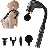 UFFAE Massage Gun with Upgraded Extension Handle, Back Massager for Pain Relief Deep Tissue, Muscles/Neck/Shoulders/Waist/Legs Massager with 4 Massage Heads & 6 Speed Levels & 3 Massage Modes