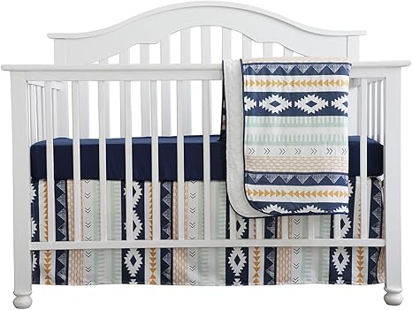 Parure De Lit Pour Bebe Garcon Arizona Woodland Tribal Azteque Buck Nursery Jupe De Berceau Minky Couverture Marine Drap Housse De Berceau Bleu Marine Azteque Lot De 3 Pieces Amazon Ca Bebe Et