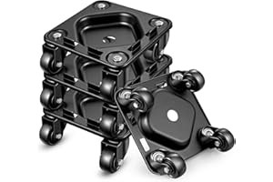 KEDSUM Furniture Dolly Groove Design, Heavy Duty Furniture Movers with Wheels, Carbon Steel Panel Heavy Duty Dolly, Furniture Lifter with 360° Rotatable Universal Wheels, Max. Load 1500LBS