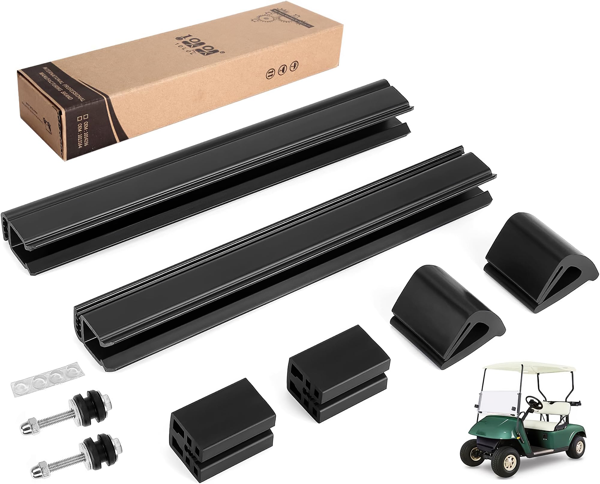Photo 1 of 10L0L EZGO Golf Cart Windshield Mounting Clips Kit for EZGO TXT DCS PDS 1994-2013, Fit 3/4" Square Tube, OEM# EGWHC12, EGWHC10, 618485