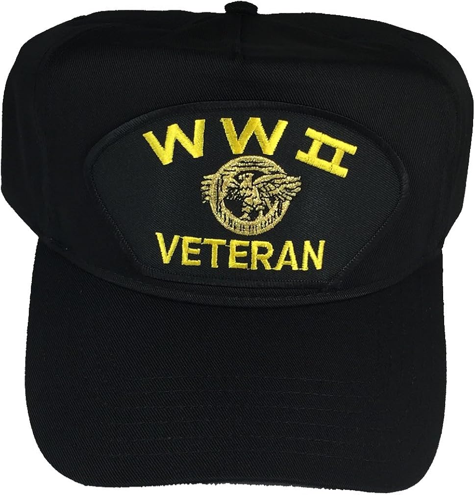 World WAR 2 WWII Veteran HAT - Black - Veteran Owned Business at Amazon