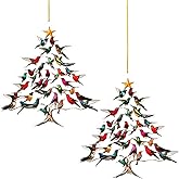 2 PCS Hummingbird Ornament, Humming Bird Christmas Ornament, Hummingbirds Christmas Ornament 2025, Hummingbird Gifts, Hummingbirds Gifts for Women, Bird Lover