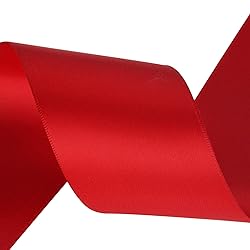VATIN Double Face Hot Red Satin Ribbon