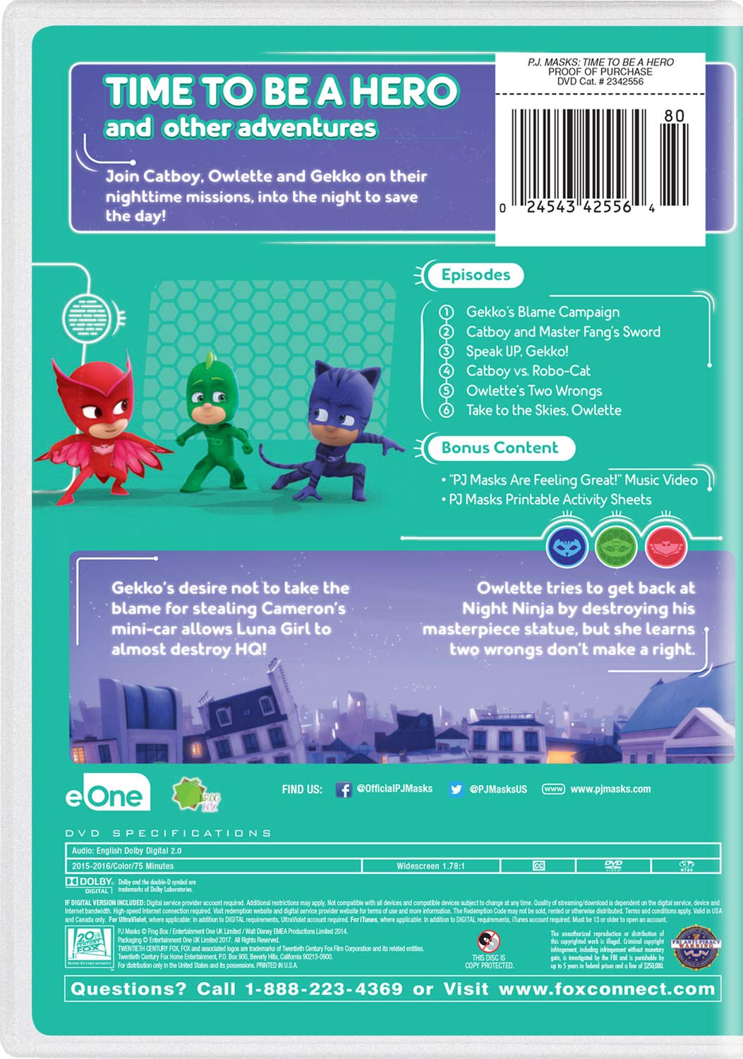 Pj Masks Time To Be A Hero Edizione Stati Uniti Italia Dvd Amazon Es Cine Y Series Tv