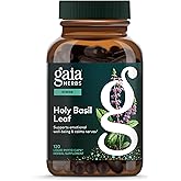 Gaia Herbs Holy Basil Leaf - Traditionally Used to Support Stress Response - Adaptogenic Ayurvedic Herb* - 120 Vegan Liquid Phyto-Caps (60 Servings)