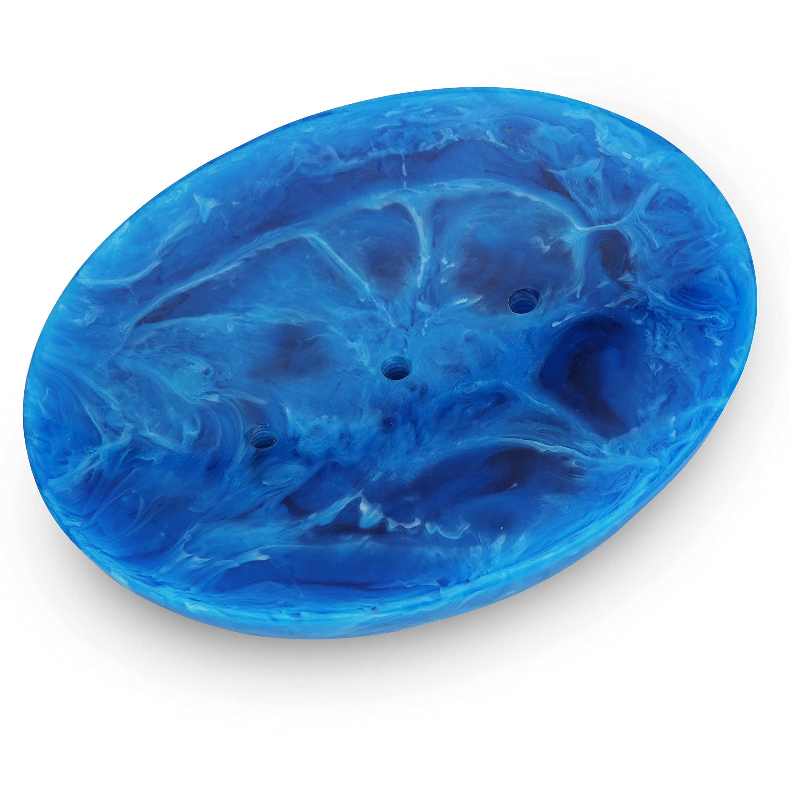 Ajuny Soap Dish Soap Holder Shower, Resin Soap Dishes Self Draining for Bar Soap Sponge Soap Saver Tray for Bathroom Kitchen Sink, Easy to Clean Blue