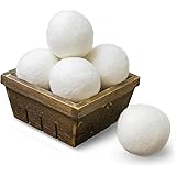 SnugPad Wool Dryer Balls by 6-Pack, XL Size Premium Reusable Natural Fabric Softener