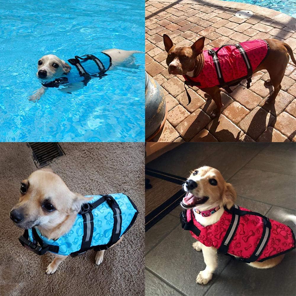 HAOCOO Dog Life Jacket Vest Saver Safety Swimsuit Preserver with