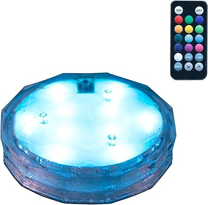 Amazon バスライト アクアライト お風呂に沈めて使える防水カラフルledライト 13色調光 Aqua Light Aqua Light 浴室 洗面所用ライト