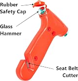 AA Emergency Car Window Hammer with Seatbelt Cutter Red AA6240 Mounting Bracket view 6
