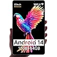 【2025 Android 14 Tablet】 M8 Tablet 8 inch, 8 core CPU, 12GB+64GB，2TB Expandable, HD IPS Display, Wi-Fi 6, BT5.4, 5MP+8MP Camera, 5100mAh Large Battery, Widevine L1, Kids Tablet PC, Gray