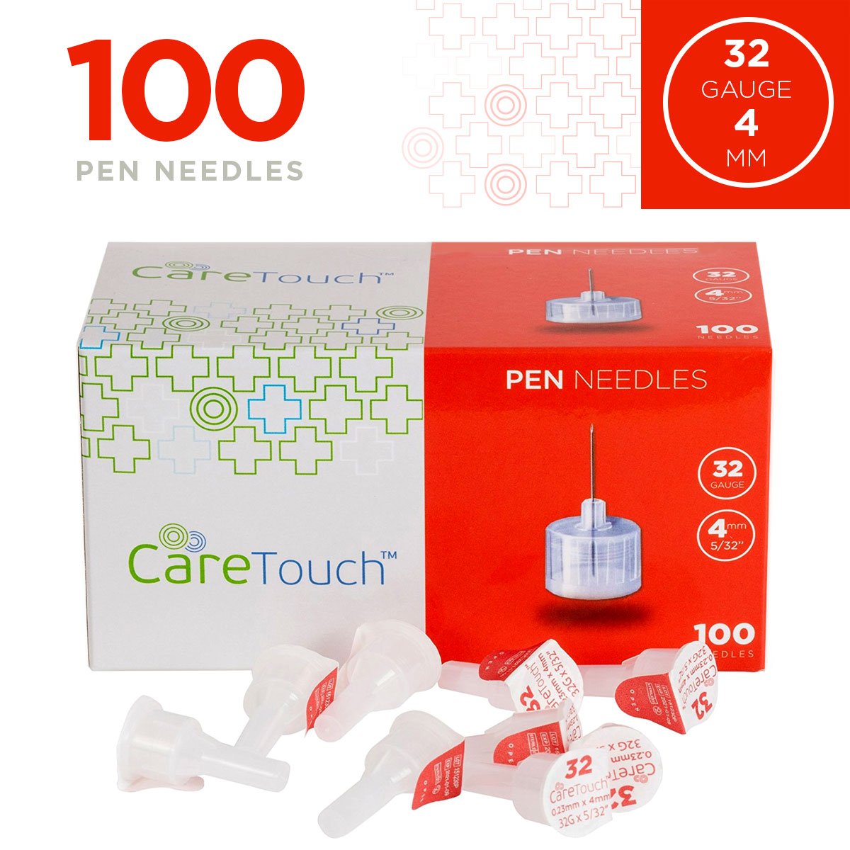 MedtFine Insulin Pen Needles (32G 4mm) Health & Personal Care