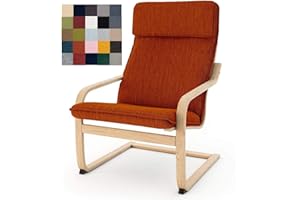 Vepping Lude Multi Colored Armchair Replacement Cover, Fits IKEA Poäng Armchair, Cushion not Included (Cushion Design 3, Polyester - Orange)