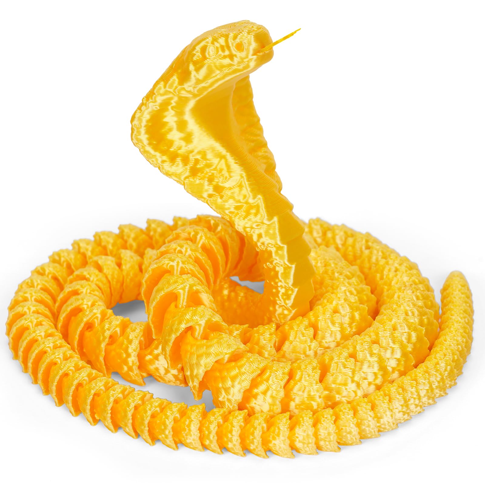 Photo 1 of YILCER 3D Printed Snake 3D Printed Animals 26in Printed Cobra Fidget Toys for Adults 3D Printed Articulated Cobra Flexiable Crystal Snake Toys for Home Office Decor