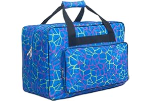 Haroranax Sewing Machine Case - Tote Bag with Accessory Organizer, for Singer, Janome and Most Standard 12-15 inch Home Sewing Machine Small (Blue)