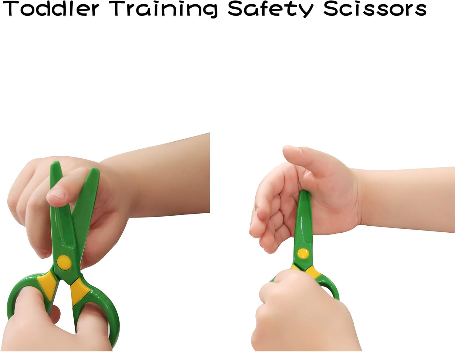 Plastic Safety Scissors, Toddlers Training Scissors, Pre-school Training Scissors and Offices Scissors (3pcs) Kids Paper-Cut (60 Sheets): Home Improvement