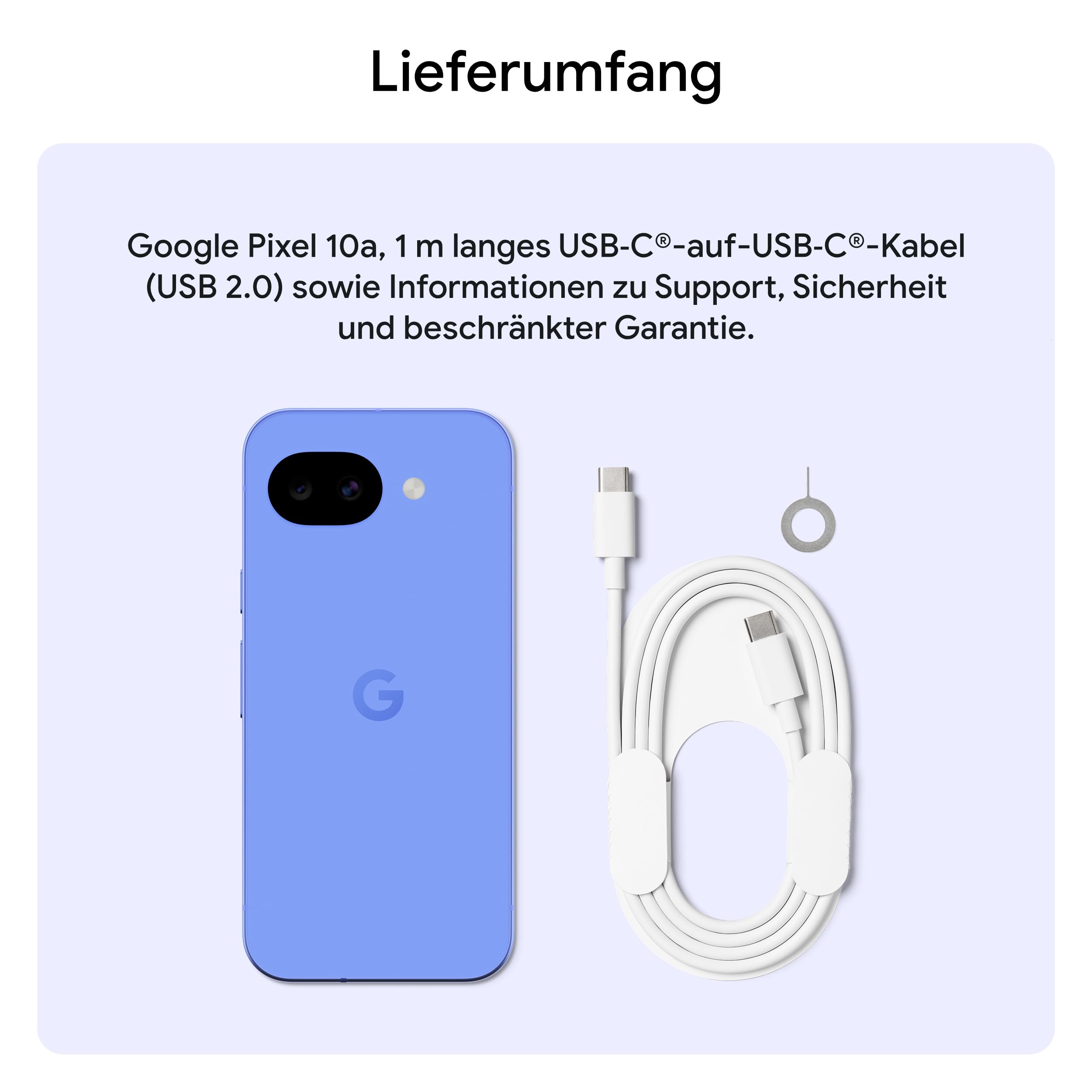 Google Pixel 10a – 7 Jahre Pixel Drops, mehr als 30 Stunden Akkulaufzeit, Kamera-Coach, Gemini Live, Pixel-Sicherheitsfunktionen - Berry, 128GB 10