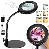 Drdefi 8X Magnifying Glass with Light and Stand, 5