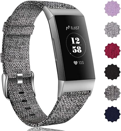 fitbit charcoal woven band