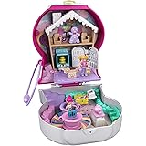 Polly Pocket Candy Cutie Gumball Compact, Gumball Theme with Micro Polly & Margot Dolls, 5 Reveals & 13 Related Accessories,