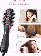 LANDOT Hair Dryer Brush 60mm One-Step Hot Air Styler 3 Heat Settings view 4
