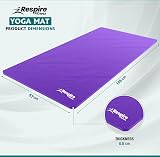 Respire Fitness Yoga Mat 185 x 57 cm Non-Slip Thick 0.8 cm Purple view 3