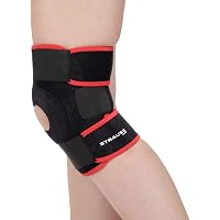 Strauss Adjustable Knee Support Patella, Free Size (Black)