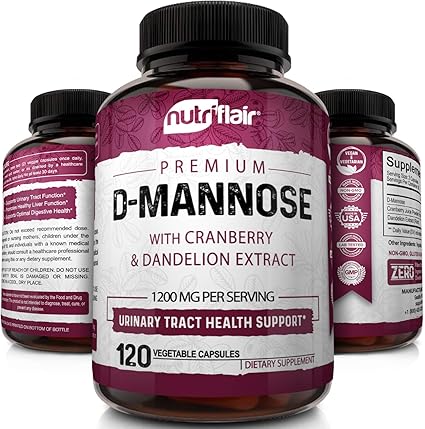 Amazon Com Nutriflair D Mannose 1200mg 120 Capsules With