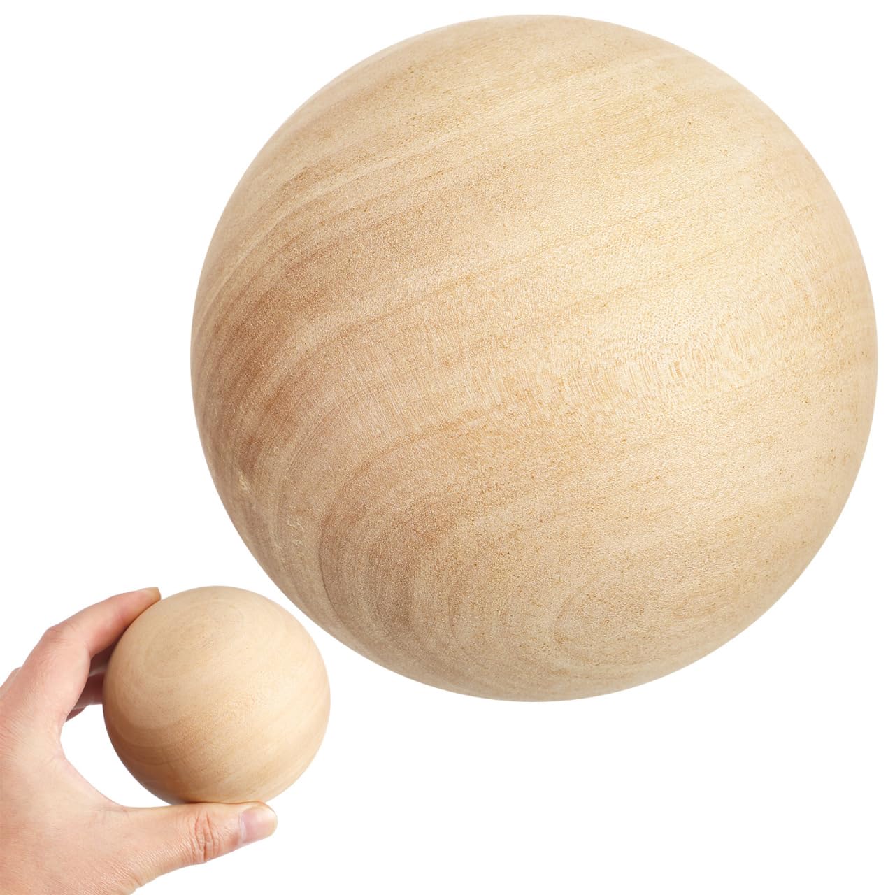 Wooden Ball Solid 9 Inch Synthetic Material Crafting Ball Unfinished Round Sphere for DIY Home Decor Wedding Centerpieces Kids Toys