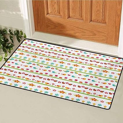 Amazon Com Guuvor Kids Universal Door Mat Lovely Border Designs