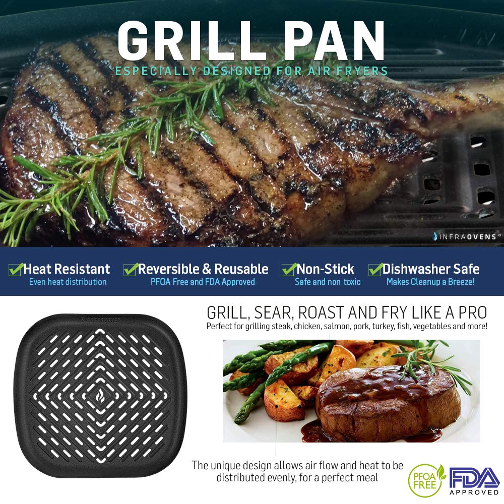 Air Fryer Rack and Grill Pan Accessories Compatible with NuWave