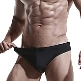 AIMPACT Mens Vintage Swim Briefs Sexy Bikini Swimwear Quick Dry Retro Swimsuit with Drawstring