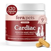 Fera Pets Heart Supplement - Taurine for Dogs &amp; Cats, 120 Capsules | Heart Supplement with Taurine, L-Carnitine, &amp; CoQ10 that Promotes Normal Circulation and Heartbeat