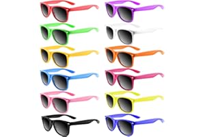TUPARKA 12 Pack Sunglasses Neon Colors Sunglasses Party Favors Goody Bag Fillers Bulk for Birthday Party Beach Pool Party, 12 Colors