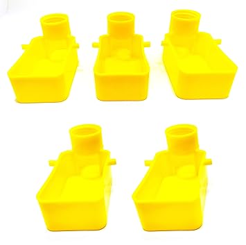 Bird Cage Feeder Cup For Any Bottle Use Yellow Colour Pack Of 5