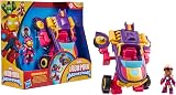 Marvel Iron Man Ironheart 2-In-1 Mech Suit & Vehicle Figure Toy Purple view 8