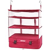 TABITORA Portable Hanging Travel Shelves Bag Packing Cube Organizer Suitcase Storage Large Capacity