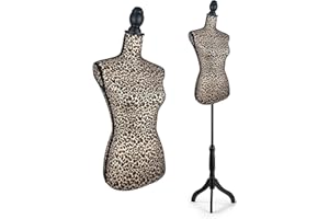 DRDINGRUI Dress Form with Stand, Female Mannequin Body Torso Height Adjustable from 52'' to 67'' for Jewelry Display