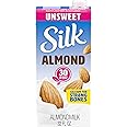 Silk Shelf-Stable Almond Milk, Unsweetened, Dairy-Free, Vegan, Non-GMO Project Verified, 1 Quart