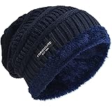 VECRY Men Knit Beanie Hat Thick Fleece Lined Winter
