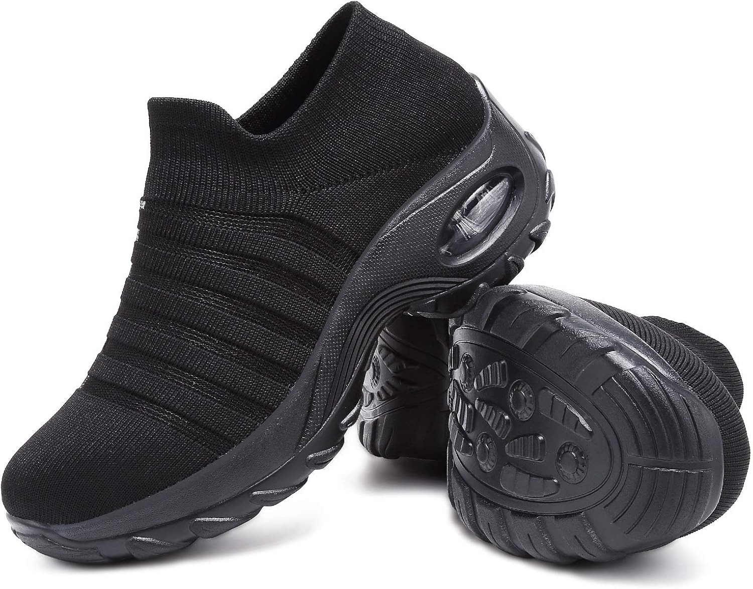  | ANLUKE Women's Walking Sock Shoes Slip On Air Cushion Platform Mesh Breathable Tennis Running Sneakers | Walking