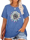 HDLTE Women Plus Size T Shirts Short Sleeve Casual