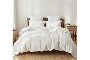 WYFKYMXX Duvet Protectors for Protective Cover Waterproof Washable Breathable Comforter Duvet Cover with Inner Corner Ties,Zipper Incontinence Care Bedding. (White,King)