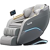 TLIFE Massage Chair Full Body, 160°Zero Gravity Recliner with Body Scan, 50" SL-Track Shiatsu Massage Chair, Fixed Point Massage, Foot Rollers, 12 Auto Modes, Deep Yoga Stretch, Heating, Grey