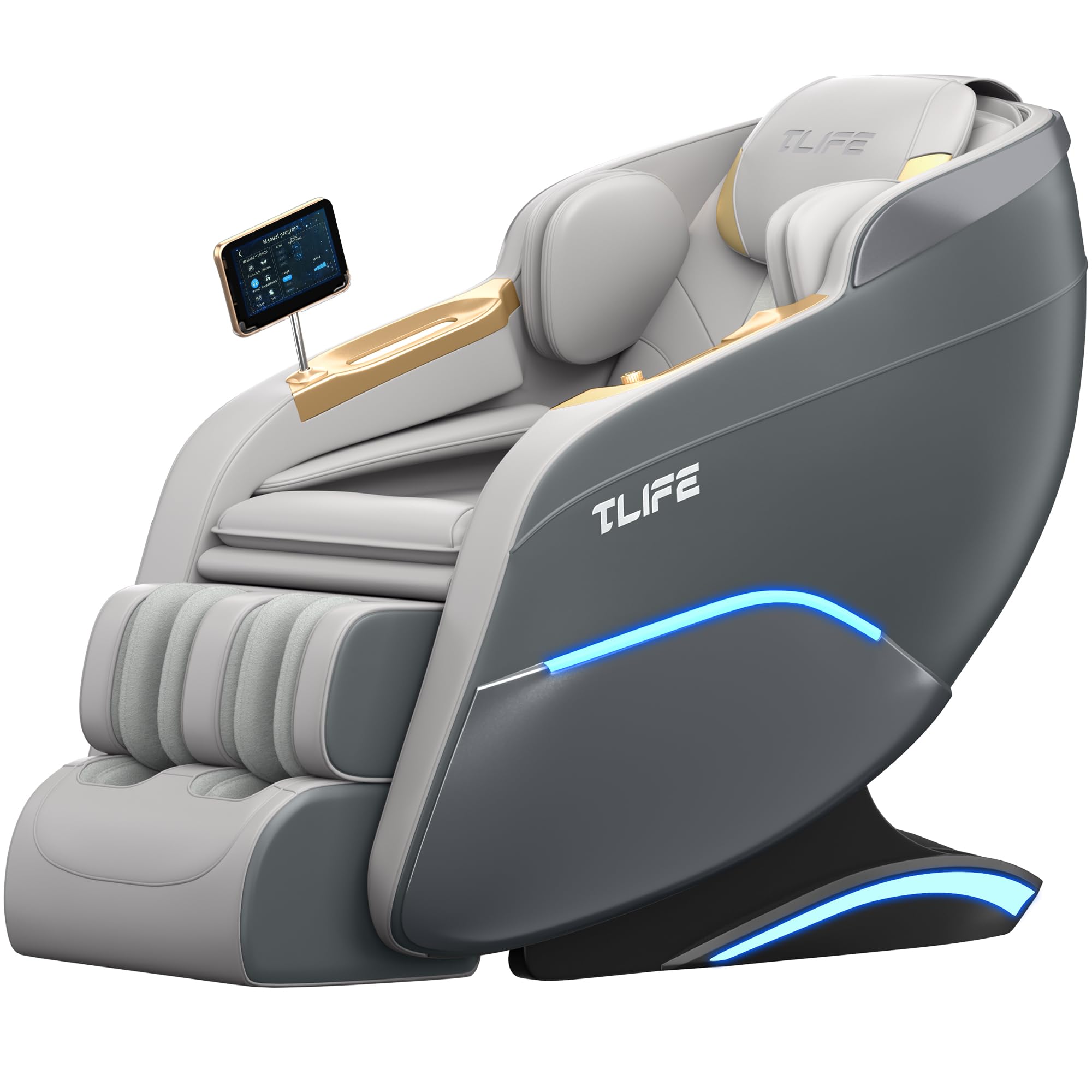 Photo 1 of TLIFE Massage Chair Full Body, 160°Zero Gravity Recliner with Body Scan, 50" SL-Track Shiatsu Massage Chair, Fixed Point Massage, Foot Rollers, 12 Auto Modes, Deep Yoga Stretch, Heating, Grey