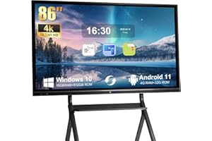 JYXCN 86" 4K Educational Smart Board Pro | Interactive Digital Whiteboard for Classrooms, Lecture Halls & STEM Labs | Android 12 Multi-Device Learning Hub with Live Annotation Tools (Board Only)​​