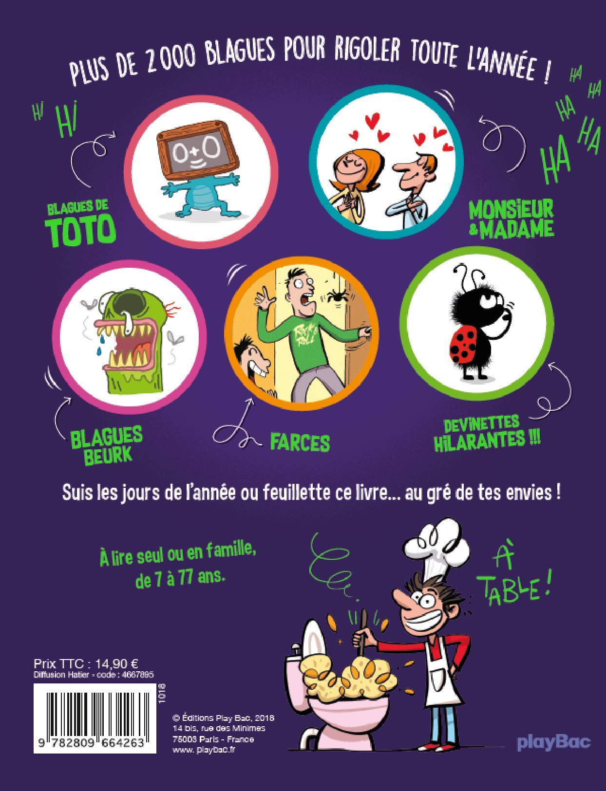 Amazon Fr 365 Jours A Mourir De Rire Plus De 2000 Blagues Pour Rigoler Toute L Annee Play Bac Livres