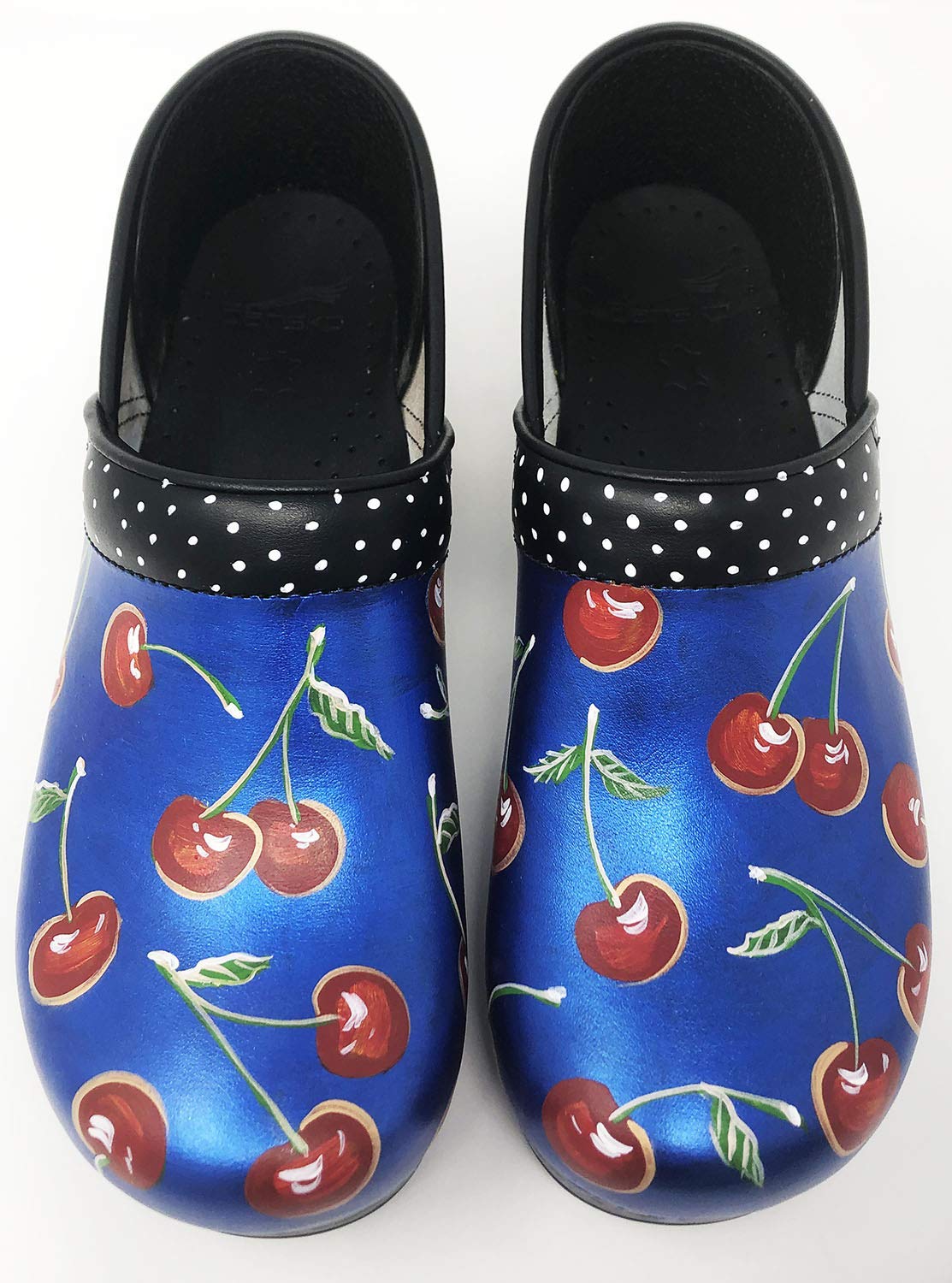 dansko polka dot clogs