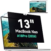 Mao Yeye Magnetic Privacy Screen for MacBook Neo 13 Inch (2026, A18 Pro),Removable Anti Glare Blue Light Filter for Mac 13In Laptop Privacy Filter Shield Protector