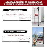 AceMining 2 Pack Security Bar for Door and Sliding Door Black view 3